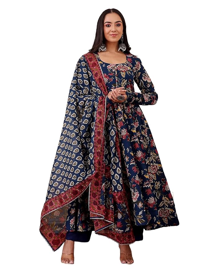 KLOSIA Women’s Viscose Kurta and Pant with Dupatta Set